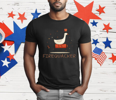 FireQuacker Goose on Firework T-Shirt