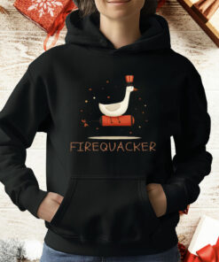 FireQuacker Goose on Firework T-Shirt