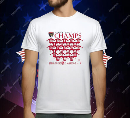 Florida Panthers 2025 Stanley Cup Champions Jersey Roster T-Shirt