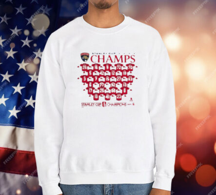 Florida Panthers 2025 Stanley Cup Champions Jersey Roster T-Shirt