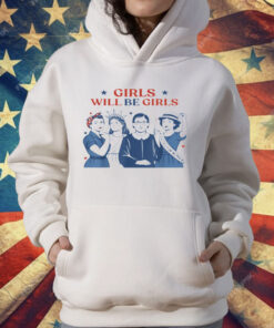 Girl Will Be Girls Patriotic Feminist 4th Of July USA Premium T-Shirt