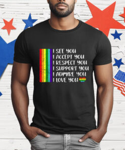 I See Love Accept You LGBTQ Men Women Gay Rainbow Pride T-Shirt