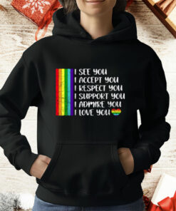 I See Love Accept You LGBTQ Men Women Gay Rainbow Pride T-Shirt
