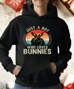 Just A Boy Who Loves Bunnies Rabbit Bunny Lover T-Shirt