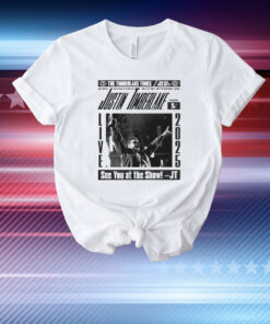 Justin Timberlake The Timberlake Times See You At The Show Live 2025 Newspaper Tour T-Shirt