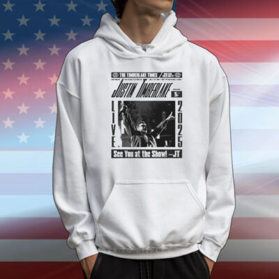 Justin Timberlake The Timberlake Times See You At The Show Live 2025 Newspaper Tour T-Shirt
