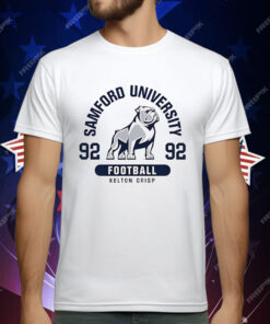 Kelton Crisp 92 Samford Bulldogs NCAA Football T-Shirt