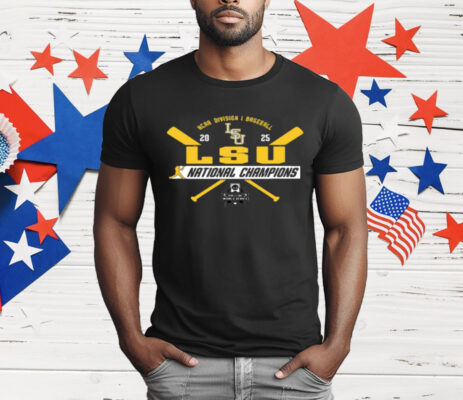 LSU Tigers Baseball National Champs 2025 MCWS Title T-Shirt