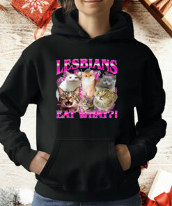 Lesbians Eat What Funny Cat Gay Pride Month T-Shirt