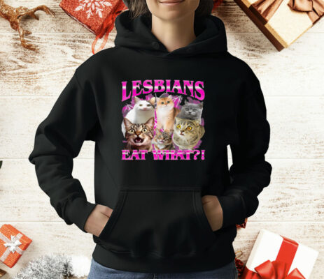 Lesbians Eat What Funny Cat Gay Pride Month T-Shirt