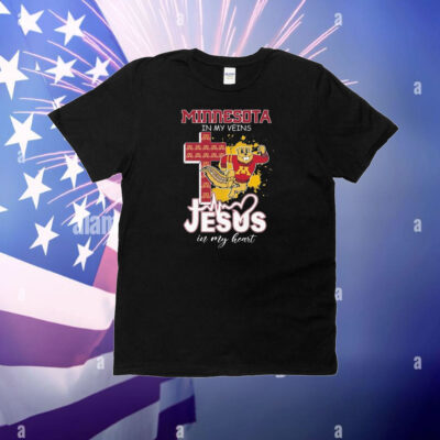 Minnesota Golden Gophers In My Veins Jesus In My Heart Mascot T-Shirt