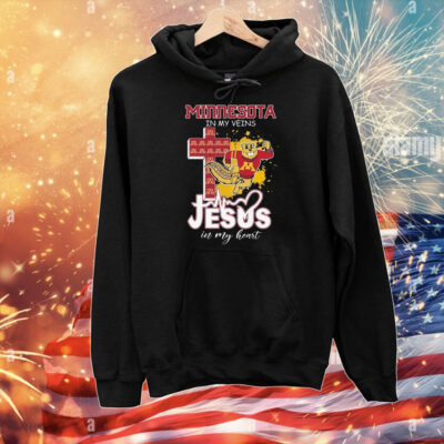 Minnesota Golden Gophers In My Veins Jesus In My Heart Mascot T-Shirt