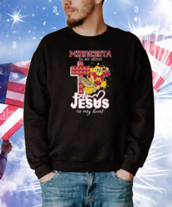 Minnesota Golden Gophers In My Veins Jesus In My Heart Mascot T-Shirt