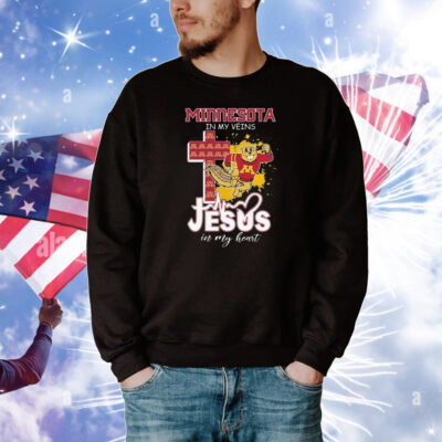 Minnesota Golden Gophers In My Veins Jesus In My Heart Mascot T-Shirt