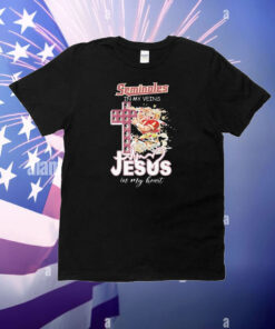 Official Florida State Seminoles In My Veins Jesus In My Heart Mascot T-Shirt