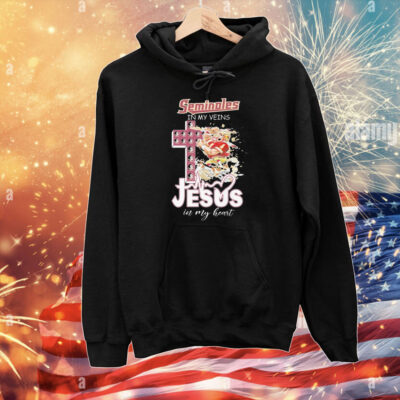 Official Florida State Seminoles In My Veins Jesus In My Heart Mascot T-Shirt