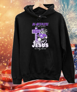 Official Kansas State Wildcats In My Veins Jesus In My Heart Mascot T-Shirt