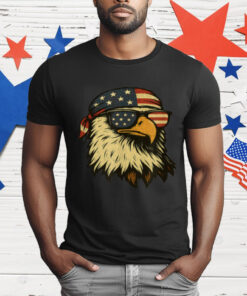 Patriotic Bald Eagle 4th of July Grunge T-Shirt