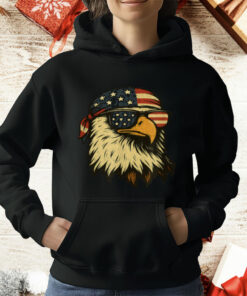 Patriotic Bald Eagle 4th of July Grunge T-Shirt