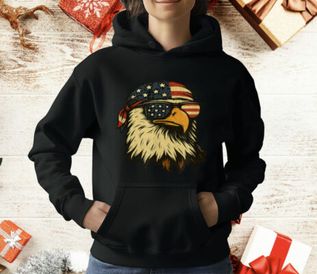 Patriotic Bald Eagle 4th of July Grunge T-Shirt
