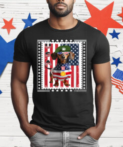 Patriotic Dachshund American Flag 4th Of July T-Shirt