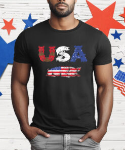 Pig American USA Flag 4th of July T-Shirt