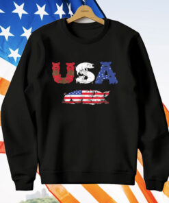 Pig American USA Flag 4th of July T-Shirt