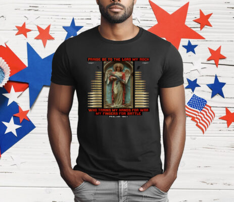 Psalms 144 1 The Lord My Rock Metalhead Moshpit Metal T-Shirt