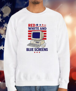Red White And Blue Screens T-Shirt