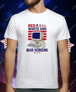 Red White And Blue Screens T-Shirt