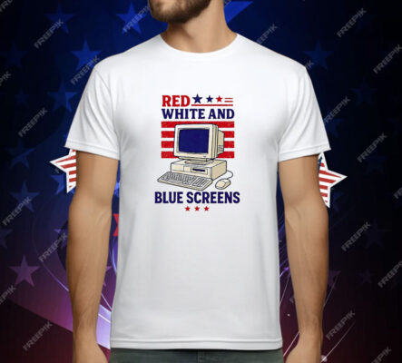 Red White And Blue Screens T-Shirt