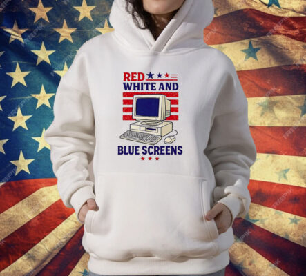 Red White And Blue Screens T-Shirt