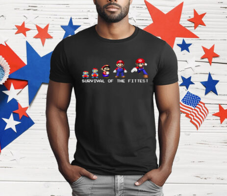 Survival Of The Fittest Mario T-Shirt