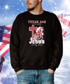 Texas A&M Aggies In My Veins Jesus In My Heart Mascot T-Shirt
