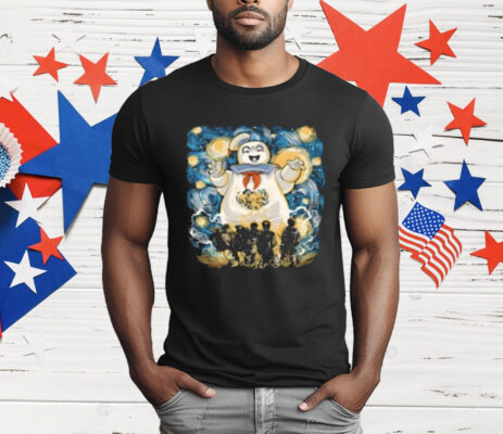 The Ghostbusters Battling The Stay Puft Marshmallow Man T-Shirt