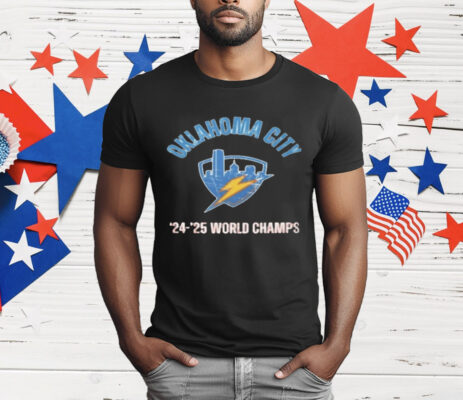 Thunder Champs 2025 Okc Basketball World T-Shirt