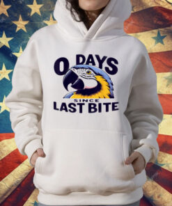 0 Days Since Last Bite Parrot Humor Nonprofit Attire T-Shirt