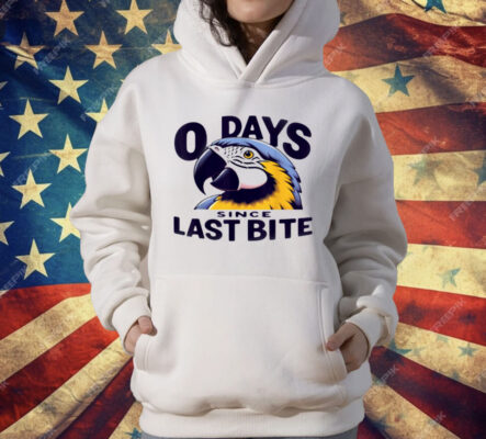 0 Days Since Last Bite Parrot Humor Nonprofit Attire T-Shirt