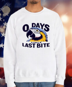 0 Days Since Last Bite Parrot Humor Nonprofit Attire T-Shirt