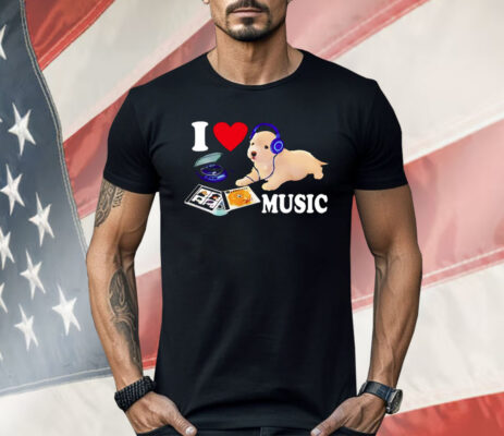 Camiseta I Love Music Dog 2 Shirt