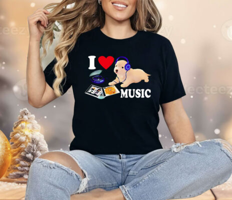 Camiseta I Love Music Dog 2 Shirt