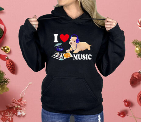Camiseta I Love Music Dog 2 Shirt