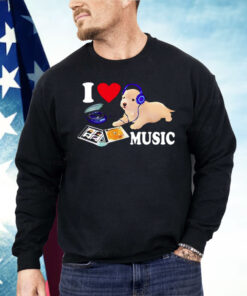 Camiseta I Love Music Dog 2 Shirt