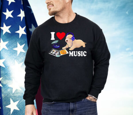Camiseta I Love Music Dog 2 Shirt