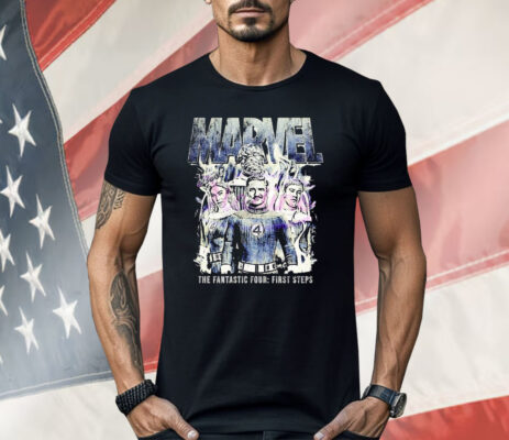Fantastic Four First Steps Marvel Disneyland Superhero Comic Shirt 