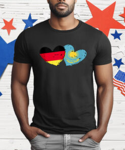 Germany Kazakhstan Flag Heart German Kazakh Friendship T-Shirt