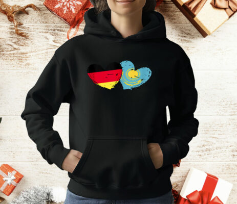 Germany Kazakhstan Flag Heart German Kazakh Friendship T-Shirt