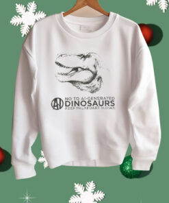 No To AI Generated Dinosaurs Keep Paleoart Human Shirt
