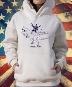 Patriotic Lincoln Riding Dinosaur USA Freedom T-Shirt