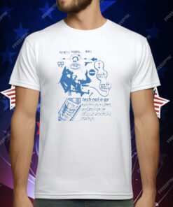 Retro Futuristic Technology Head Diagram T-Shirt